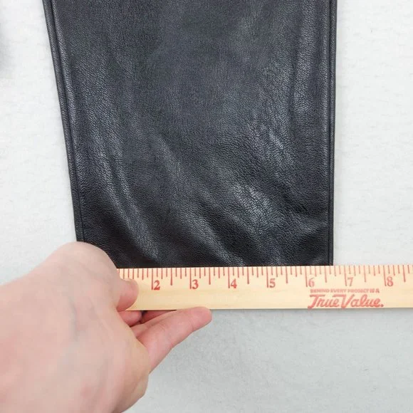 Commando Pants Womens Medium Black Faux Leather Paperbag Waist Belted Vegan - Picture 7 of 12